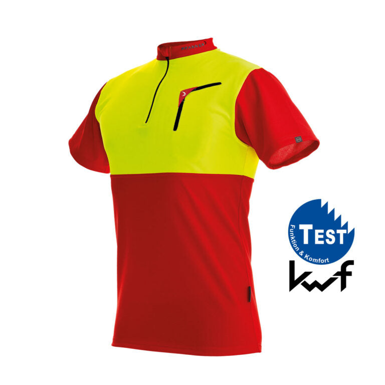 Zipp-Neck Shirt – Kurzarm