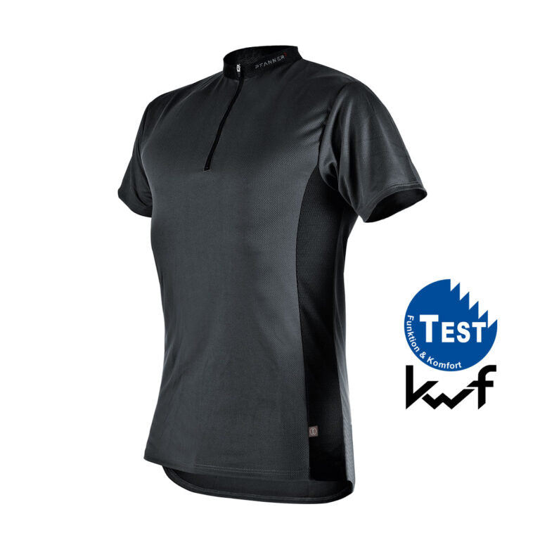 Zipp-Neck Shirt – Kurzarm